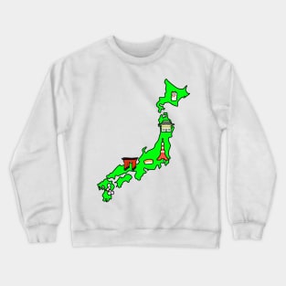 Japan Travel Map - Highlights Crewneck Sweatshirt